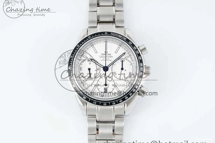 0130 Speedmaster Racing Master SS HKF Best Edition White Dial on SS Bracelet A Premium 7809
